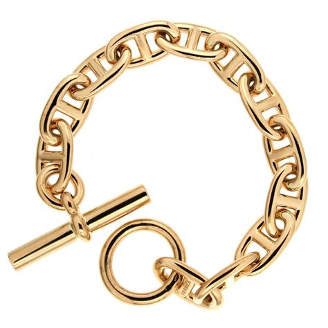 hermes gold toggle bracelet